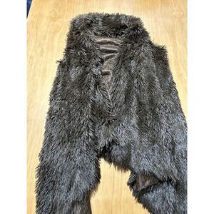 G By Guess Faux Fur Brown‎ Vest Med